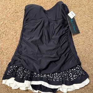 Aqua Green Black Dress